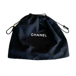 Channel Dust Bag - Black, Authentic